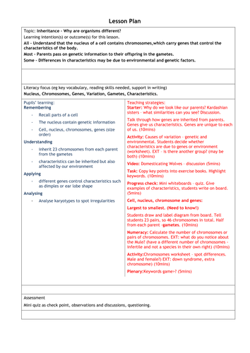 Inheritance | Teaching Resources
