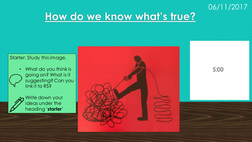 Critical RE KS3 How do we know what's true? Part 1