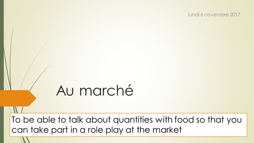 Au marche French AQA new GCSE