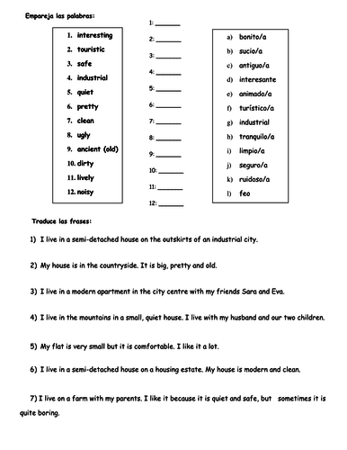 Town and City GCSE - mi ciudad