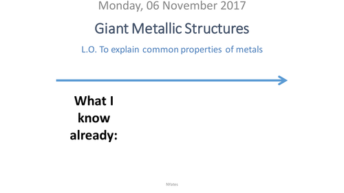 Giant Metallic Structures