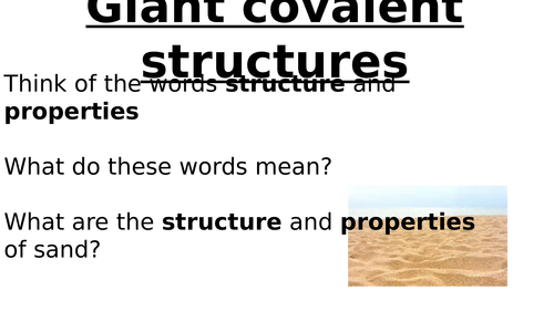 Giant covalent compounds
