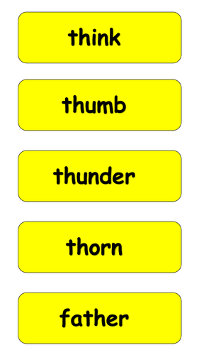 -th Word Card Phonics Activity | Teaching Resources