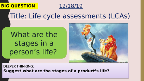 AQA new specification-Life cycle assessment-C12.5