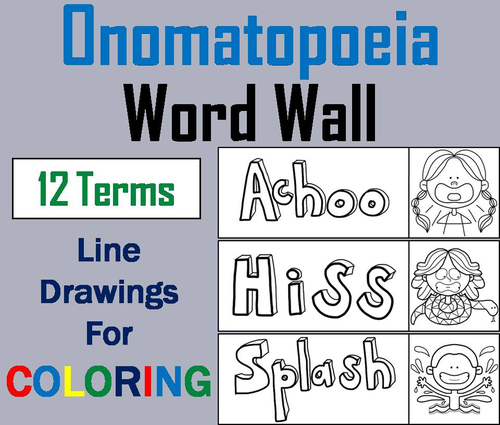Onomatopoeia Word Wall Cards