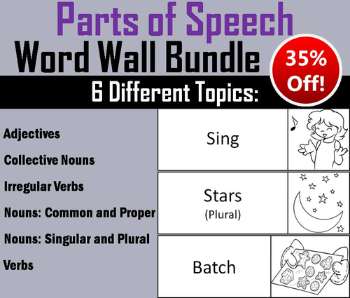 Parts of Speech Word Wall Bundle