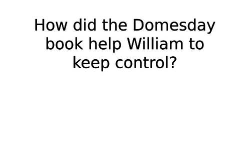 How did the Domesday Book help William keep control of England?