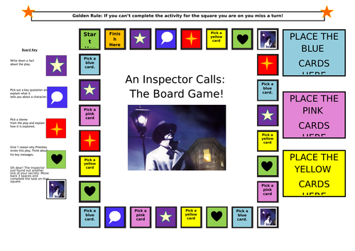 An Inspector Calls Revision Board Game