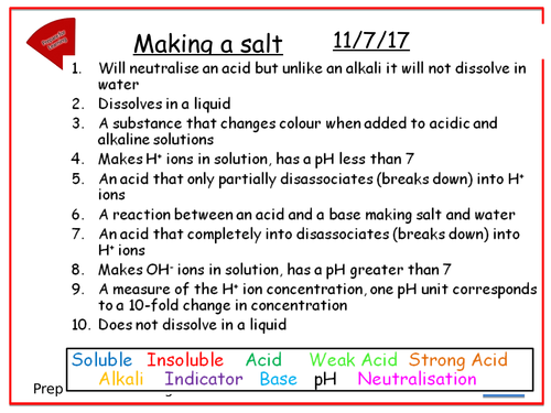 KS3 Acids and Alkalis