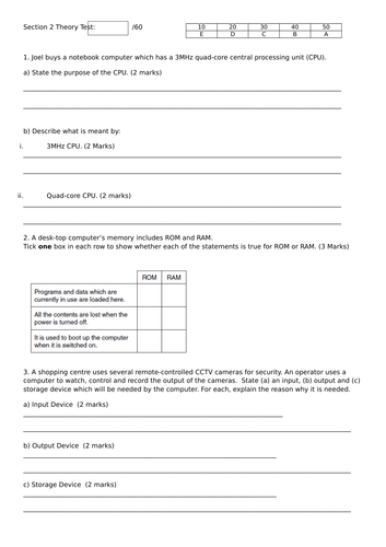 GCSE Computing: A451 Theory - Section 2: Hardware