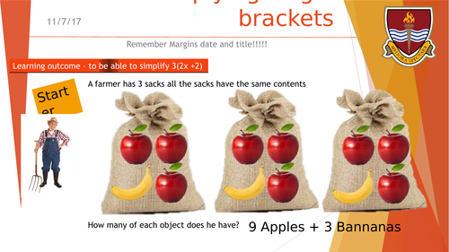 Low ability, single brackets lesson.