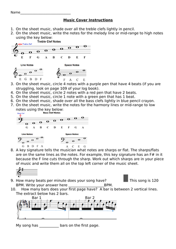 Music Cover Work - Sheet Music Analysis