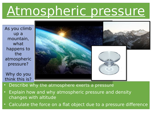 Atmospheric pressure AQA appropriate