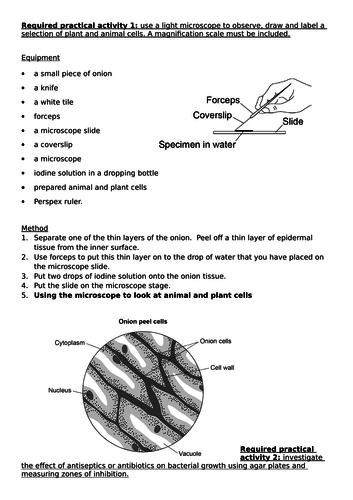 AQA Biology ONLY Paper 1 Required Practicals Booklet