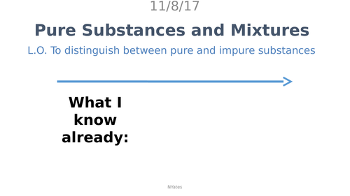 Pure Substances and Mixtures | Teaching Resources