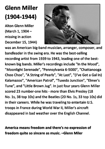 Glenn Miller Handout