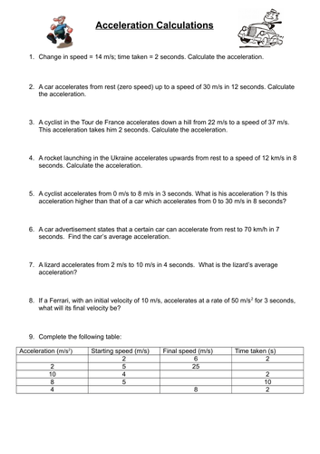 41 Velocity And Acceleration Calculation Worksheet - combining like