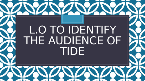 Tide Audience and Assessment