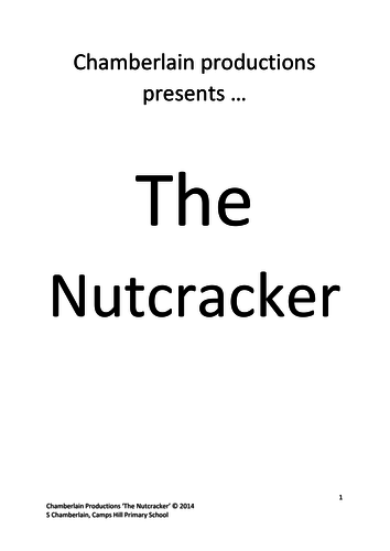 "The Nutcracker" KS2 Production (script)