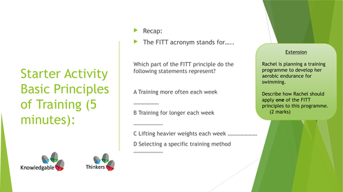 BTEC Sport - Level 2 - Principles of Training