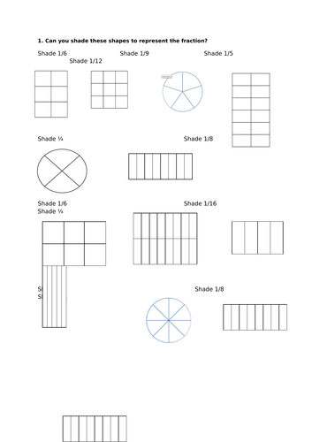 Finding Fractions of Shapes