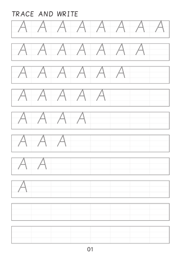 Set of cursive capital letters A to Z dot to dot worksheets sheets