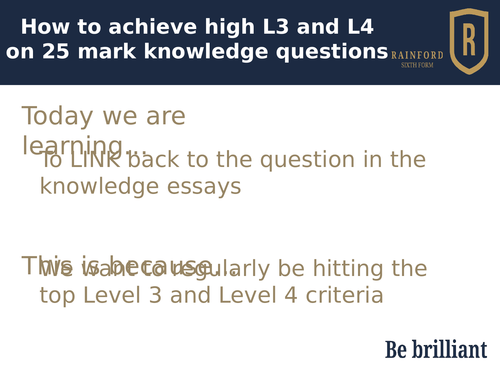 AQA A level - Making of Modern Britain Level 3 and 4 essay review/planning - B/C target grades