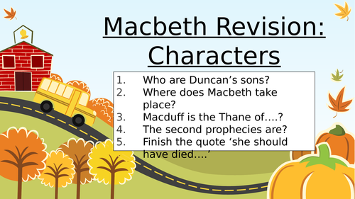 Macbeth Character Revision Collaboration Activity