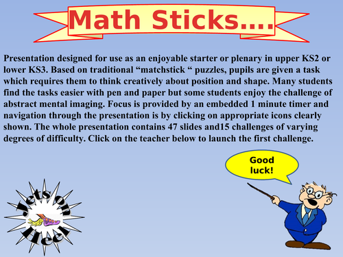 Math Sticks Challenge