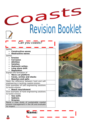 Coasts revision booklet