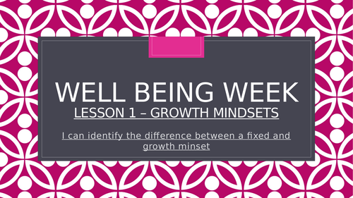 Growth Mindset (lesson and activities all on PowerPoint)