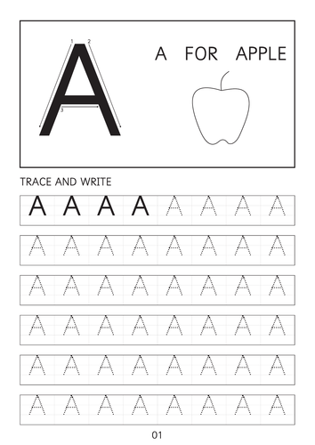 set of simple capital letters a a to z z dot to dot worksheets with