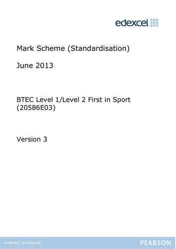 BTEC L2 Sport Unit 1 Mock