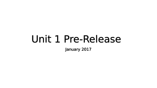 CTEC Business Studies Unit 1 Pre-Release guide (January 2018)
