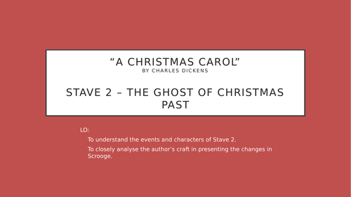 A Christmas Carol - The Ghost of Christmas Present &amp; the first visit (Stave 2) | Teaching Resources