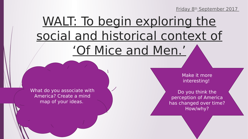 Of Mice and Men Full Scheme of Work