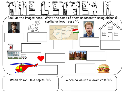 The Letter H - upper and lowercase