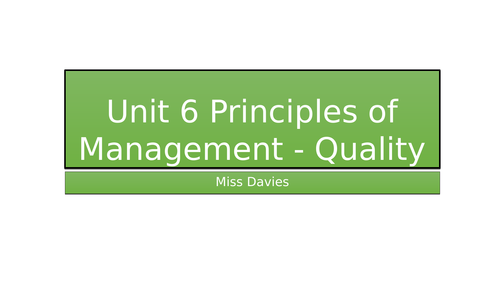 Stakeholders and Quality Management