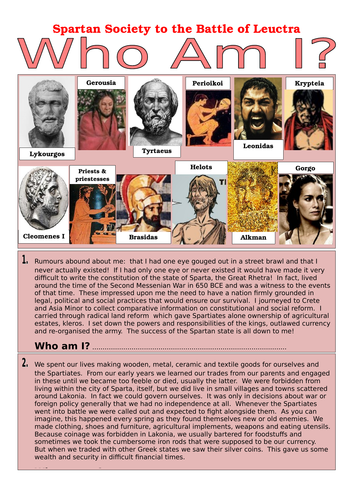 Who am I? Spartan Society to the Battle of Leuctra?