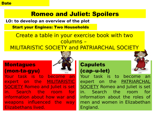 Romeo and Juliet Act 1 AO1/2/3