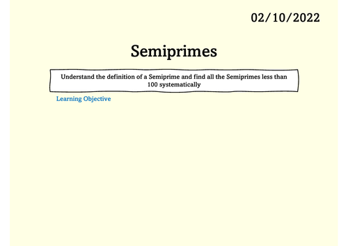 Semiprimes