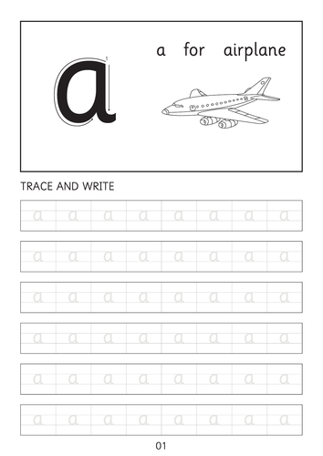 set of simple small letters a to z line worksheets sheets