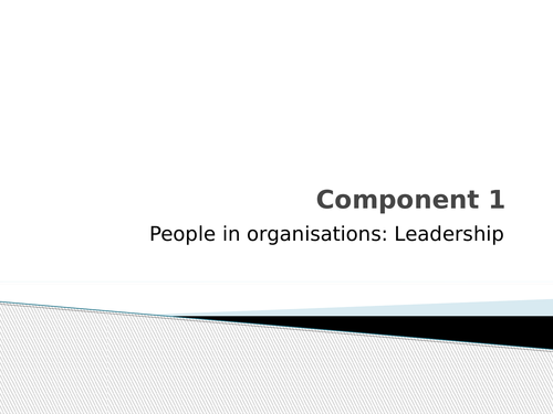 A-level business management and leadership lesson resources
