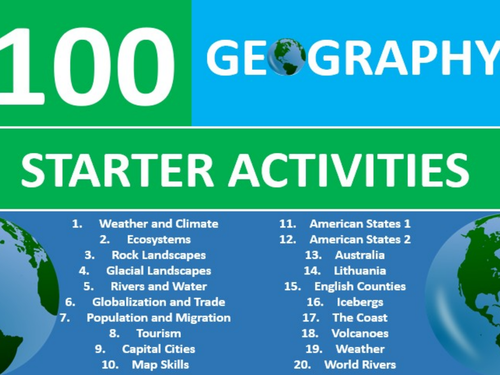 100-geography-starter-activities-gcse-ks3-wordsearch-crossword-anagrams-etc-cover-plenary-lesson