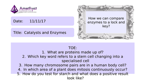 Catalysts and Enzymes - AQA (9-1)