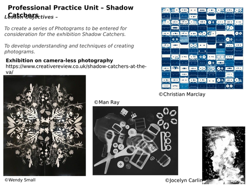 Photography - Professional Practice - Creating Photograms