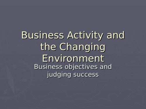 GCSE Business Aims and Objectives Whole Lesson Resource Bundle