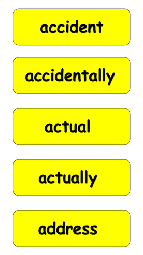 Key Stage Two Statutory Spelling List Word Cards