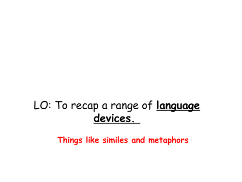 Revising language devices (basic)