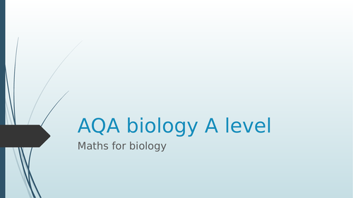 AQA biology maths for biology
